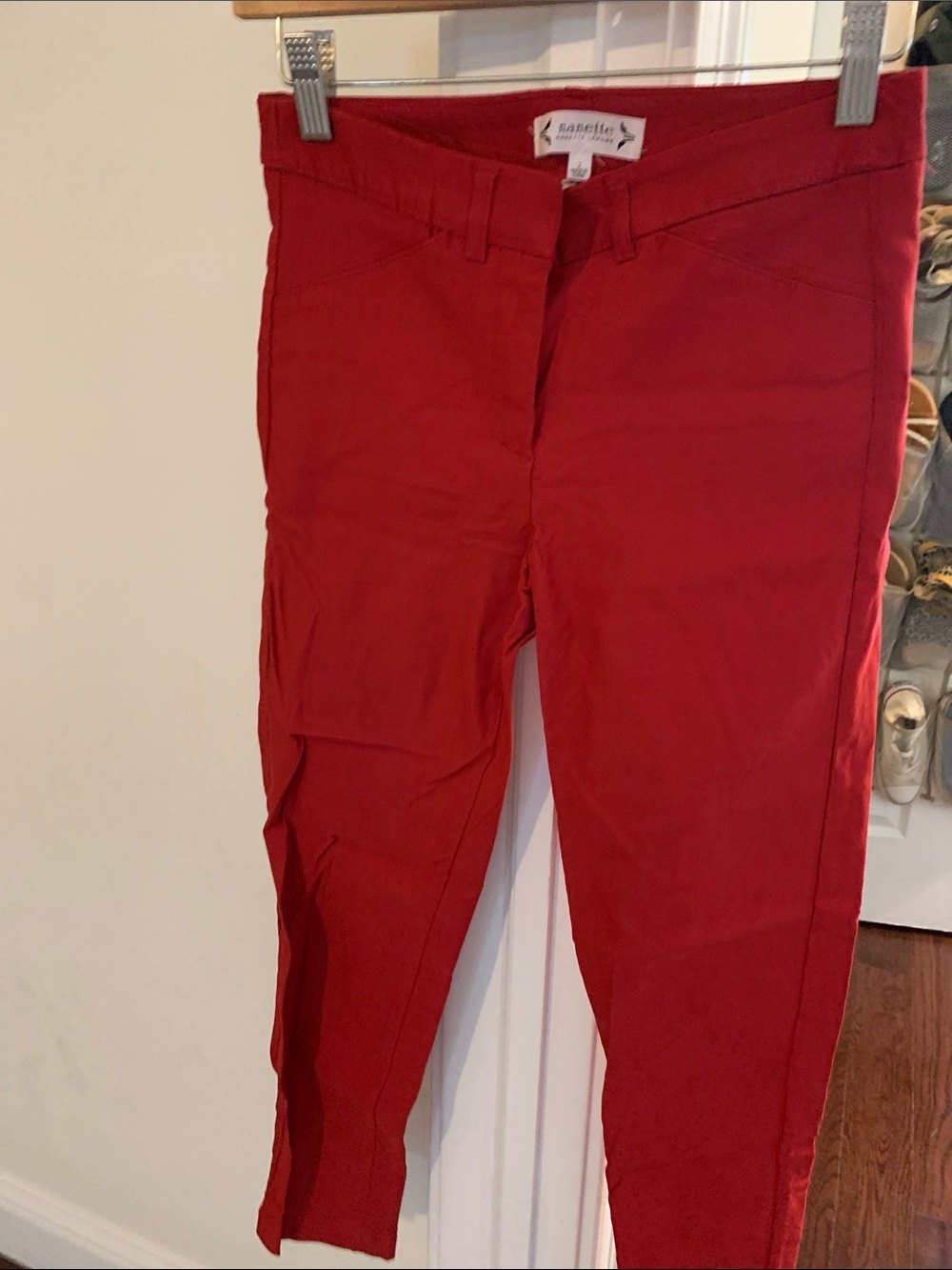 Nanette Lepore Red Ankle Crop Pants